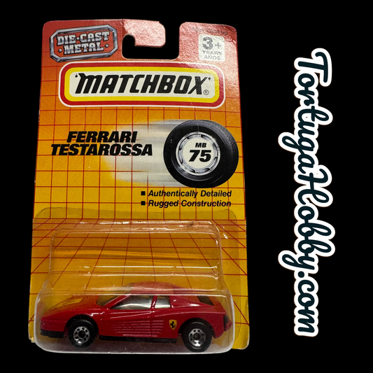 1993 - Matchbox - Ferrari Testarossa - Card Has Some Aging See Pictures.
