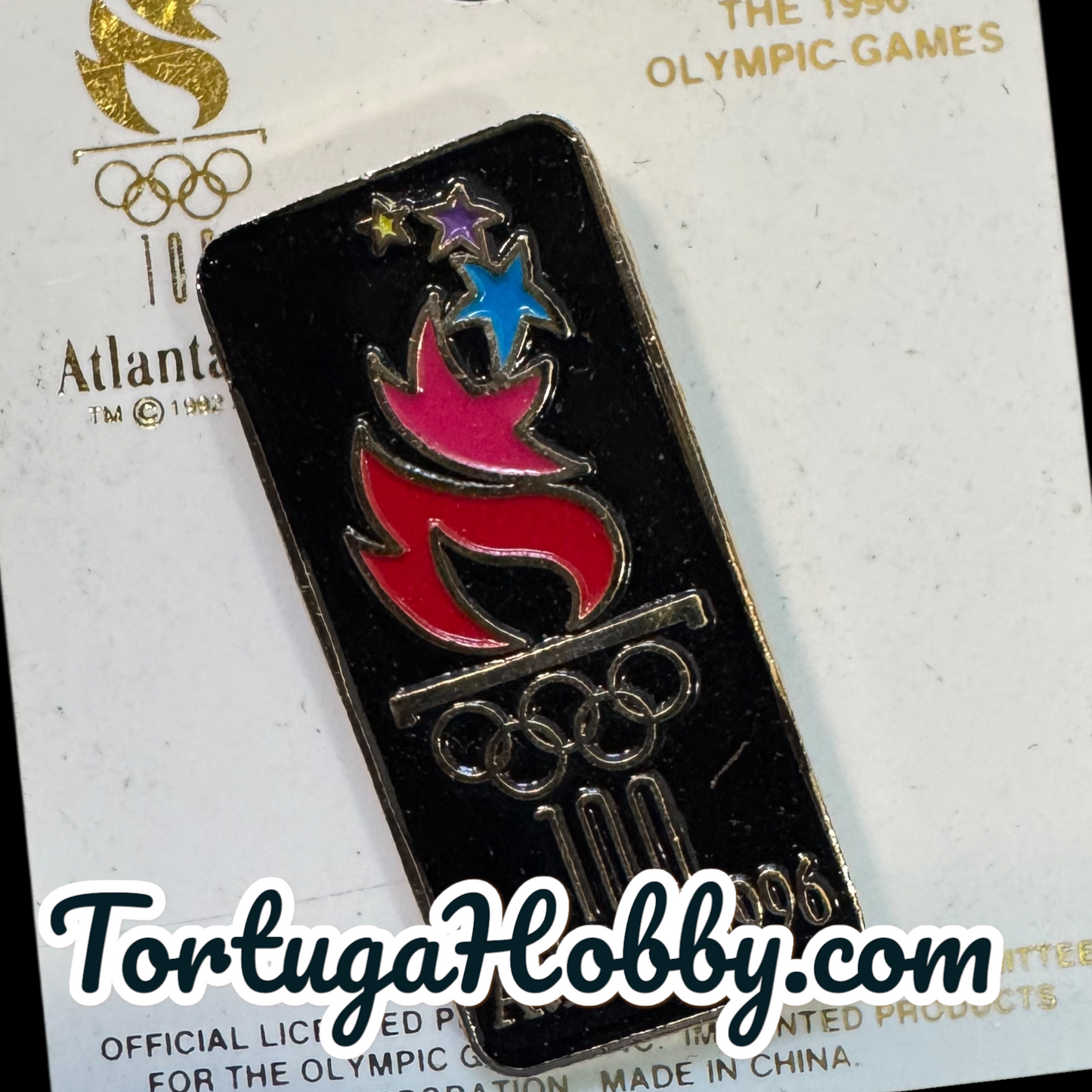 1996 Atlanta Olympics Athens 1896 / 1996 Olympics Torch Celebrating Atlanta Pin