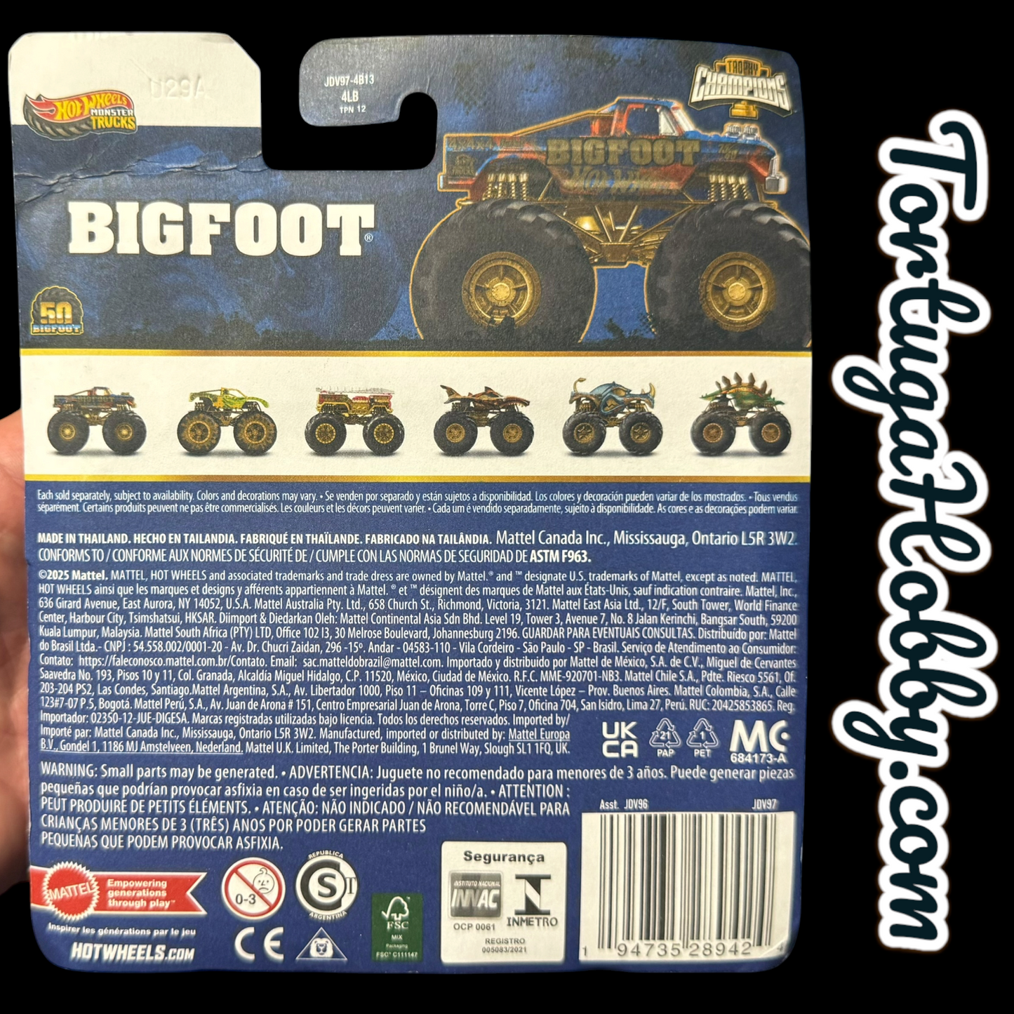 2025 - Hot Wheels Monster Trucks 50TH Anniversary Trophy Champions BIGFOOT
