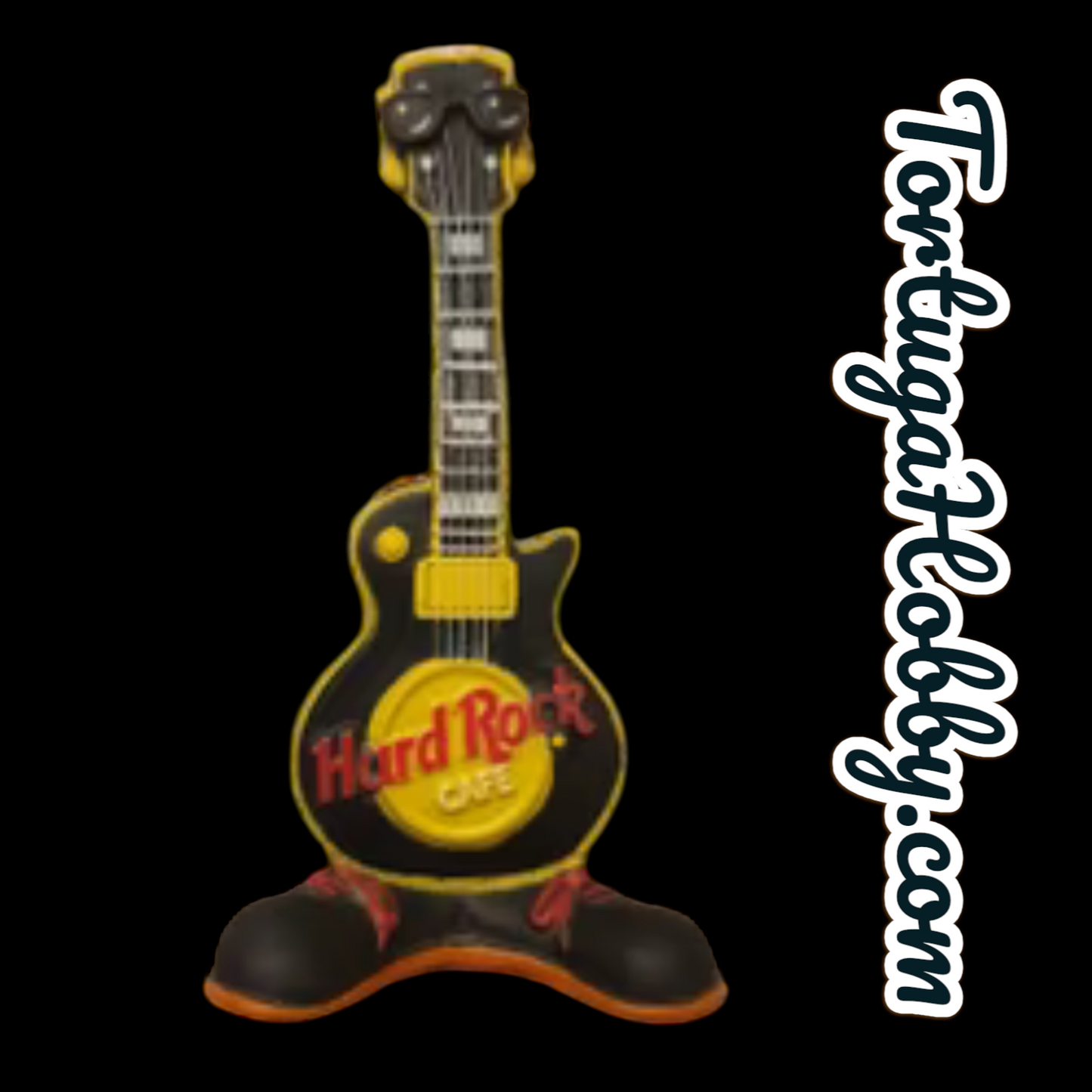 Hard Rock Cafe Idea Factory Plastic STANDING Guitar with Sunglasses and Shoes