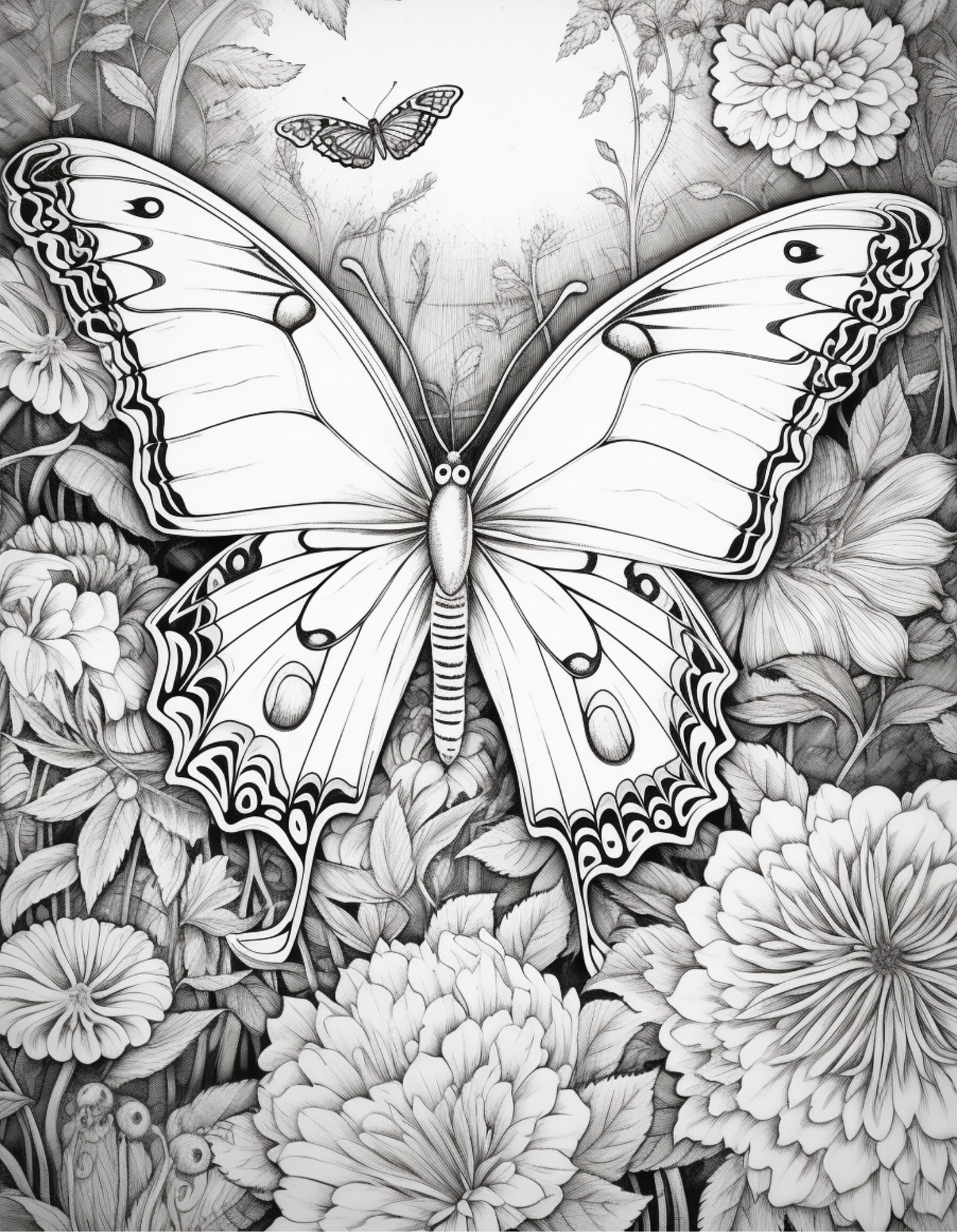 Coloring Book - Wonderful World of Butterflies Adult Coloring Book