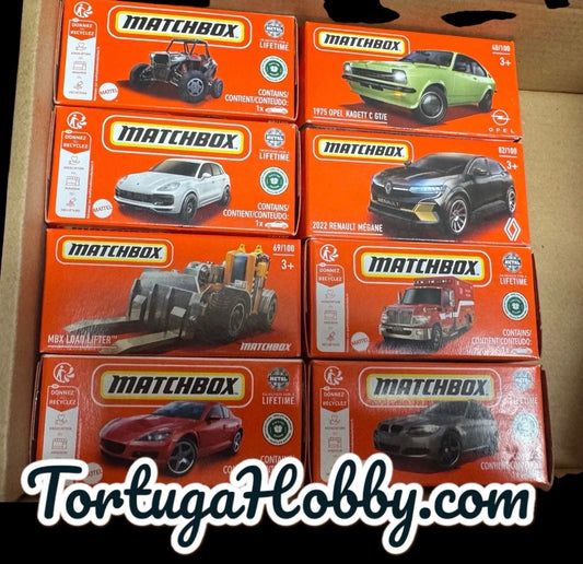 8 Matchbox Collection In Box With Extra Hot Wheels - Includes Porsche