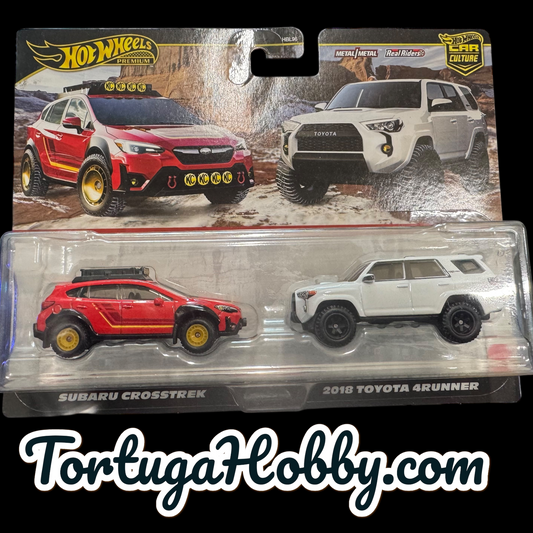 2025 - Hot Wheels 2 pack Subaru Crosstrek , 2018 Toyota 4Runner