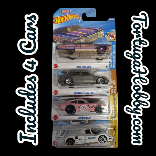 2025 - Hot Wheels - Mainline - 4 Car Set - Half Cards