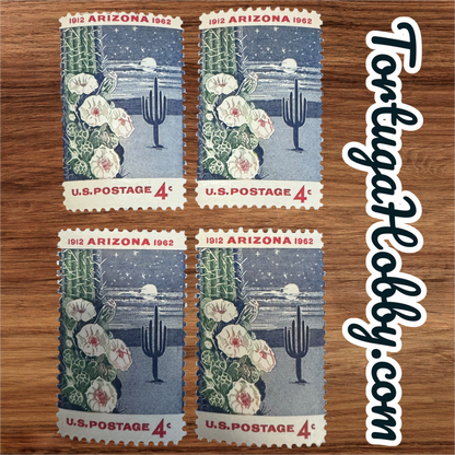 1962 - Arizona Statehood - Scott #1192 - 4 Stamp Collection