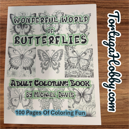 Wonderful World of Butterflies Adult Coloring Book