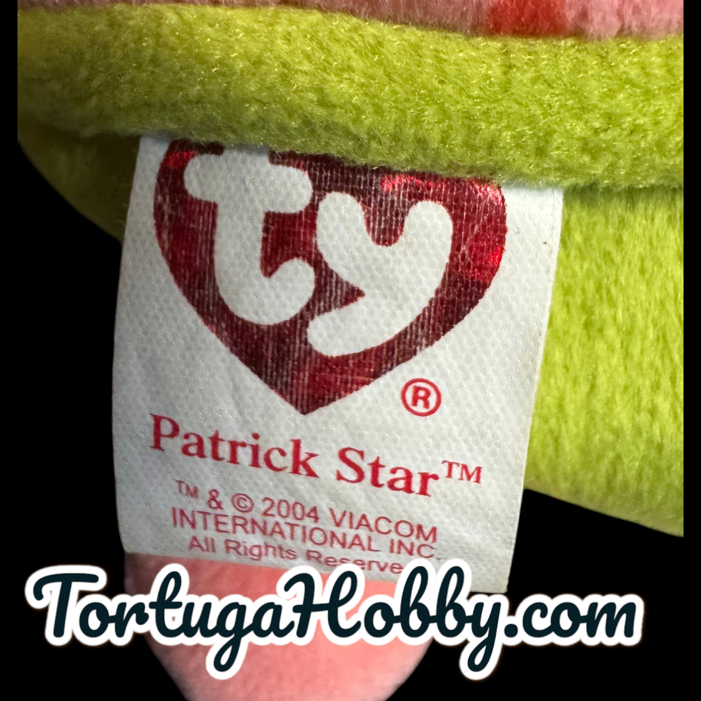 2004 - Ty Beanie Baby- SpongeBob Patrick Star Best Day Ever Bikini Bottom Nickelodeon