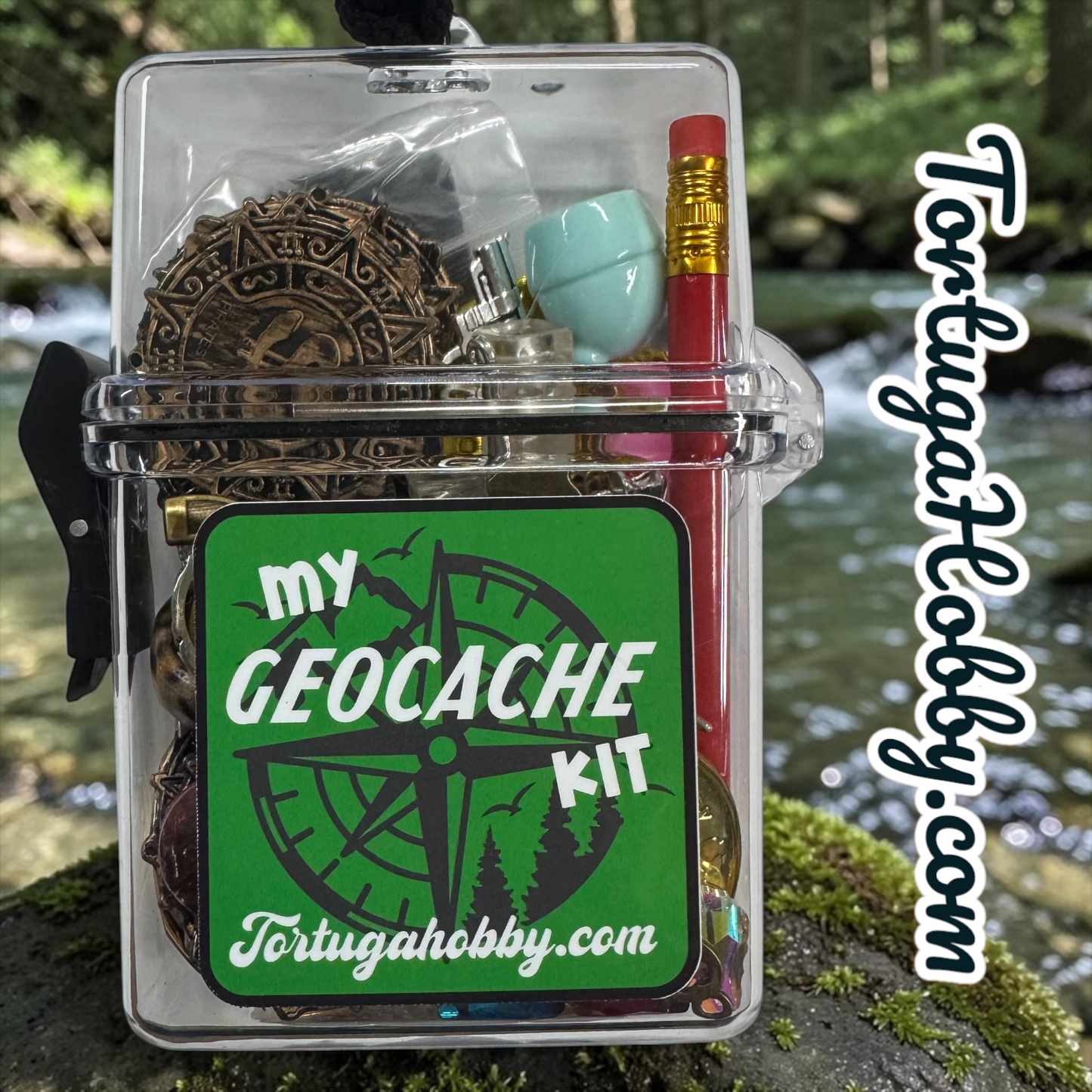 Geocache Treasure Hunting Kits w/ Carrying Case