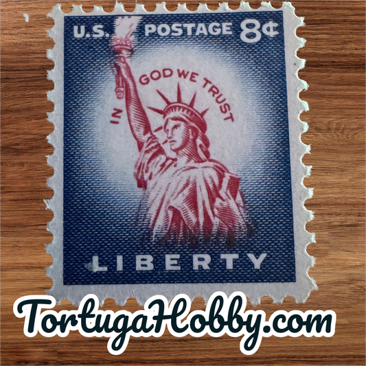 1954 - Statue Of Liberty From Liberty Series - 8 Cent Stamp