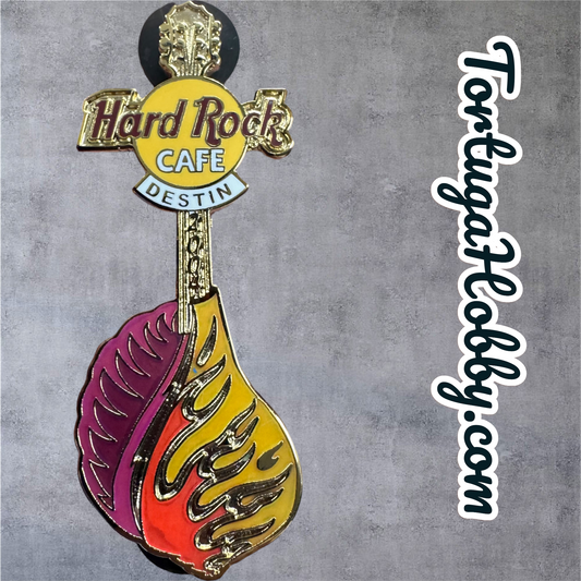 2004 Hard Rock Cafe DESTIN Conch Shell w/ Flames GUITAR PIN - HRC Catalog #23608