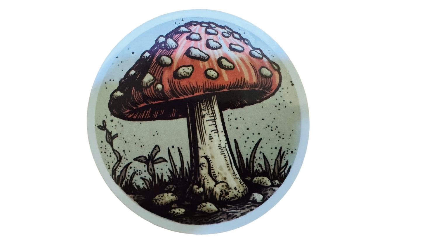 Keyring - Mushroom Sticker & Keyring Gift Pack