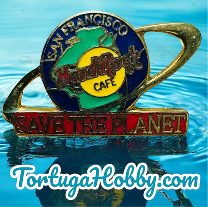 1984 - Hard Rock Cafe - San Francisco - Save The Planet Lapel Pin