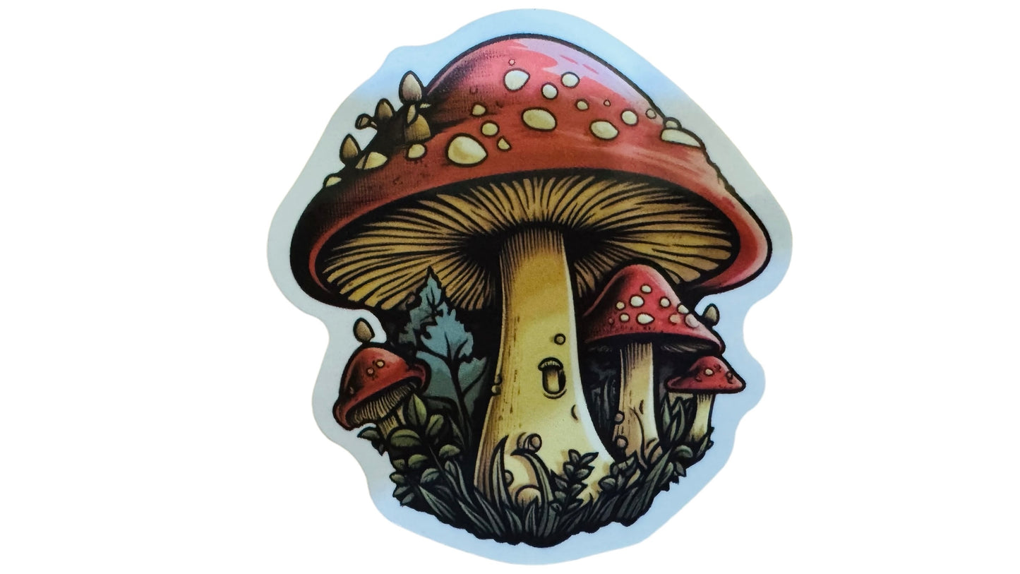 Keyring - Mushroom Sticker & Keyring Gift Pack