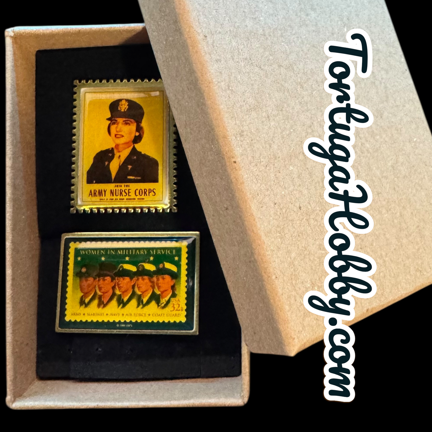 1987 - Strong Woman In The World*  U.S. Postage Stamp Pin 2 Pin Set