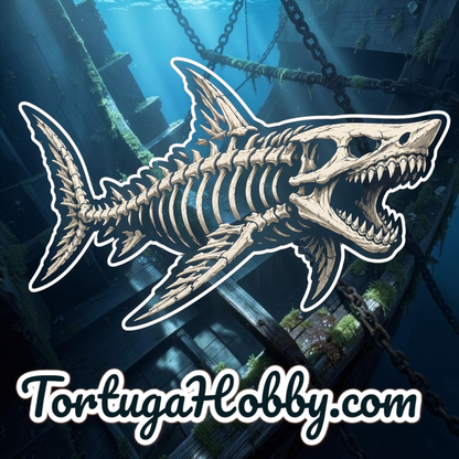 Bone Shark Bumper Sticker Outdoors - Tackle - Laptops - Show Your Salt Lifestyle
