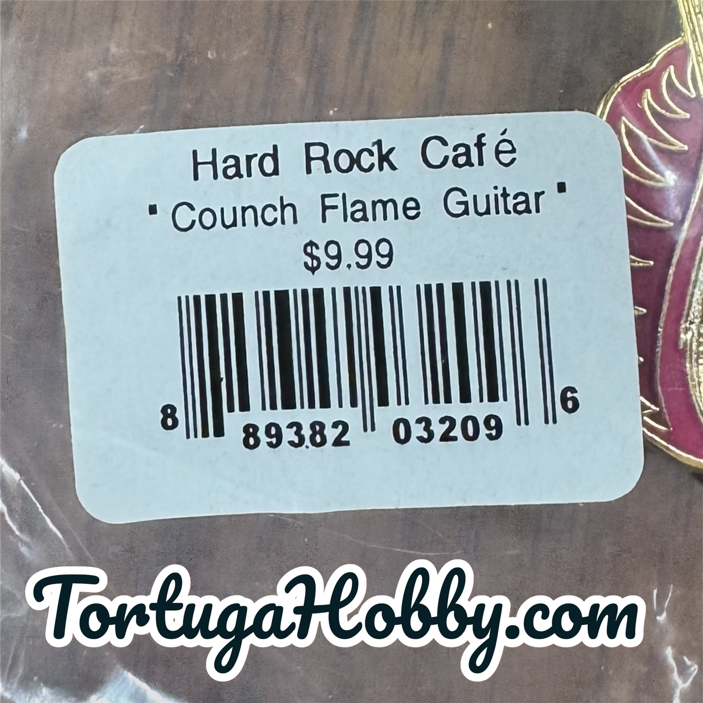2004 Hard Rock Cafe DESTIN Conch Shell w/ Flames GUITAR PIN - HRC Catalog #23608