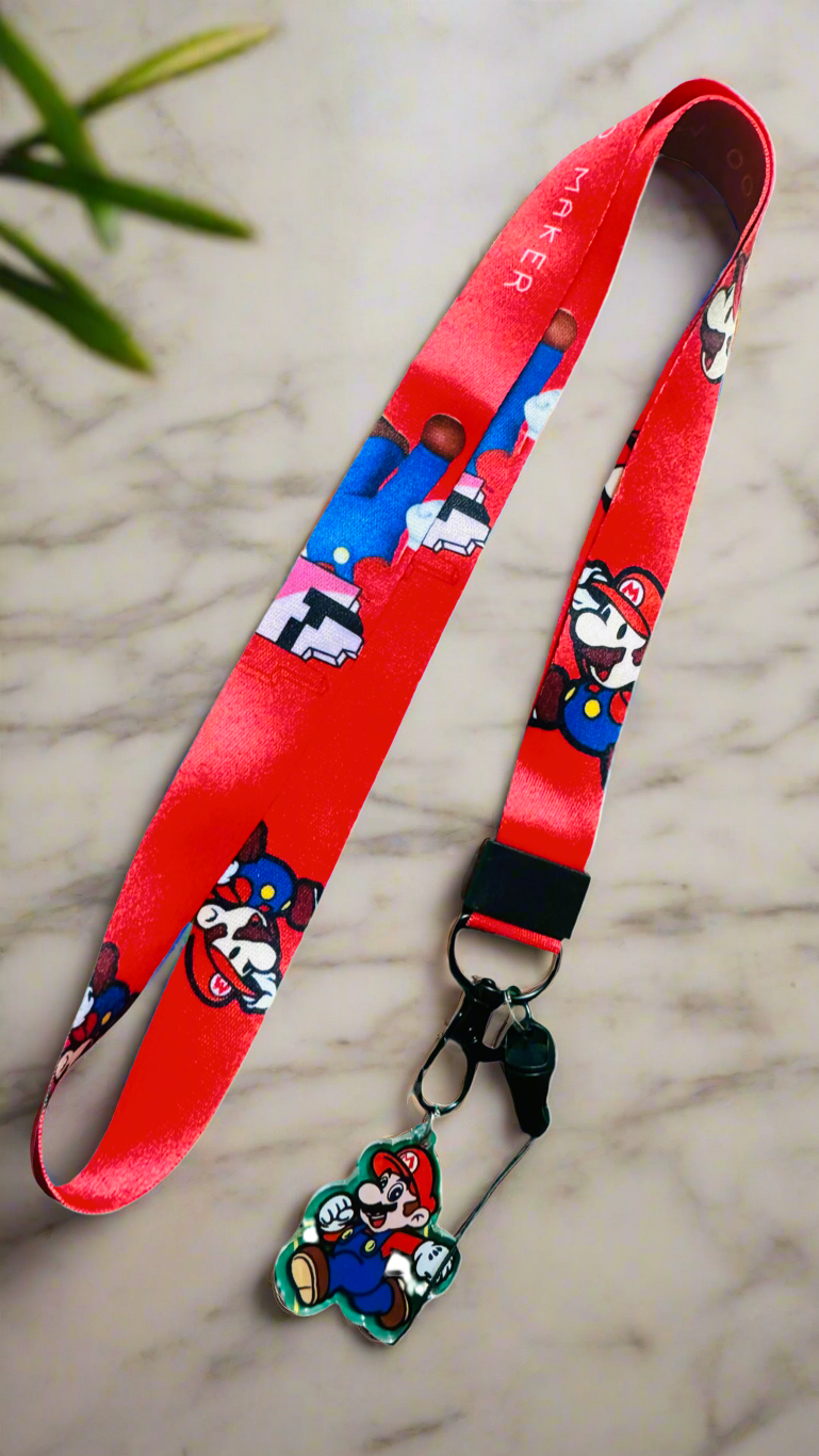 Lanyards - Mario from Nintendo’s Mario Brothers Lanyard & Keychain Gift Set