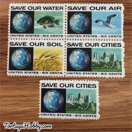 1970 - Save Our Air, Environmental Quality - 6 Cent Stamp - Scott #1410-1413