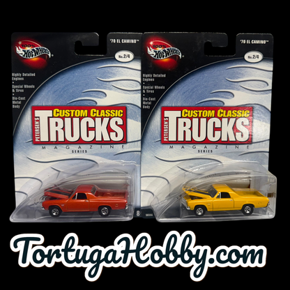 2 Hot Wheels 100% Petersen's Custom Classic Trucks '59 El Camino Real Riders