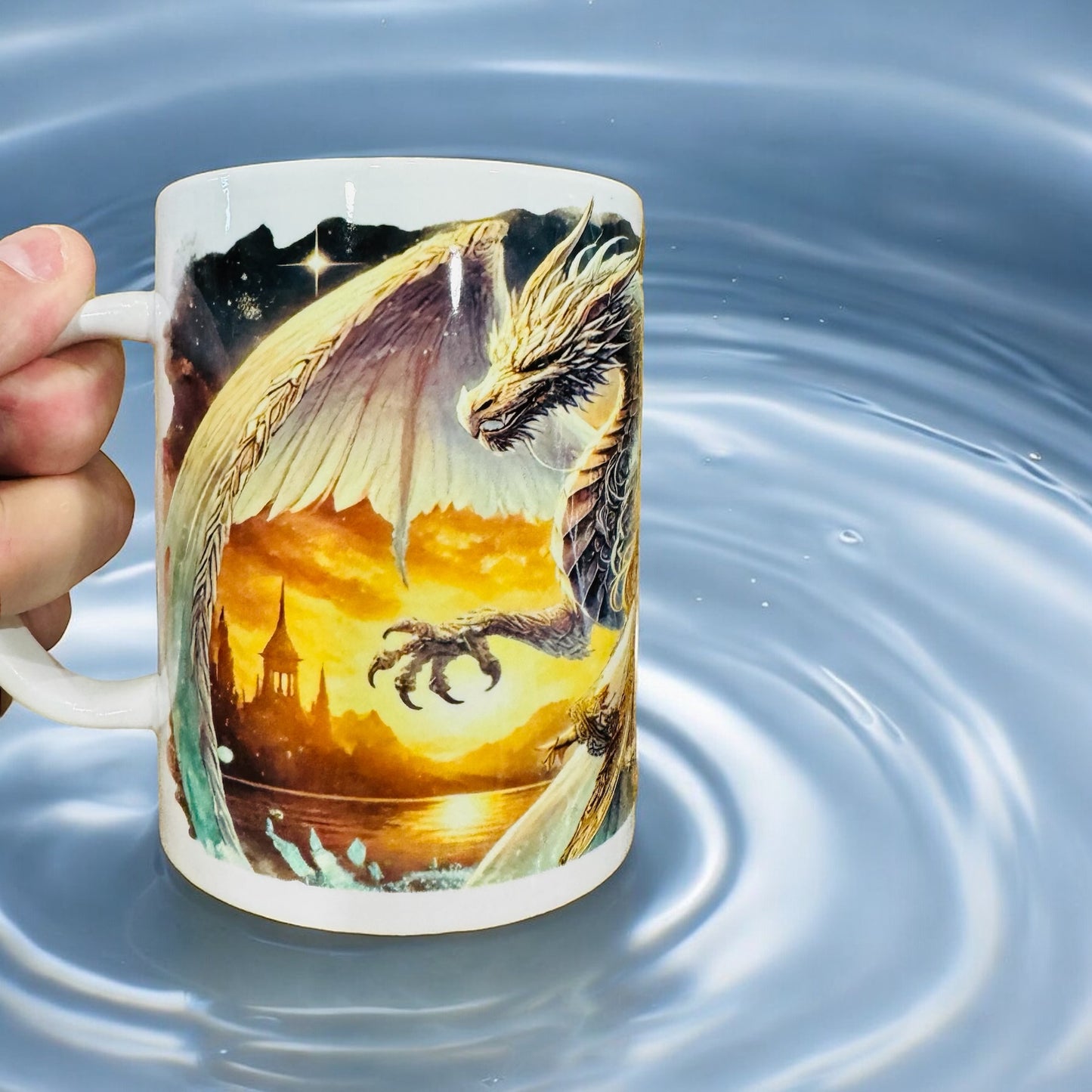 Coffee Mug - Partners With Dragons Anime Artisan Coffee Mug