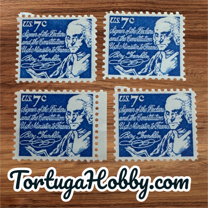 1970 - Benjamin Franklin - 7 Cent Stamp - Signer Of Declaration Of Independence