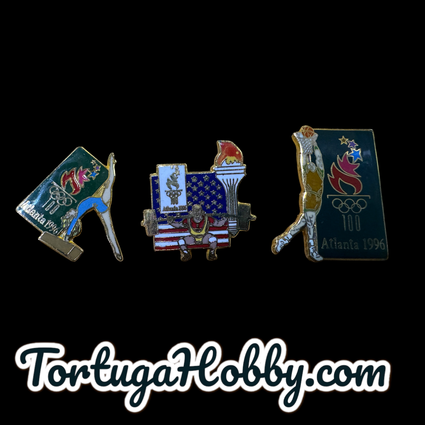 1996 Atlanta Centennial Official Olympic Three Pin Set