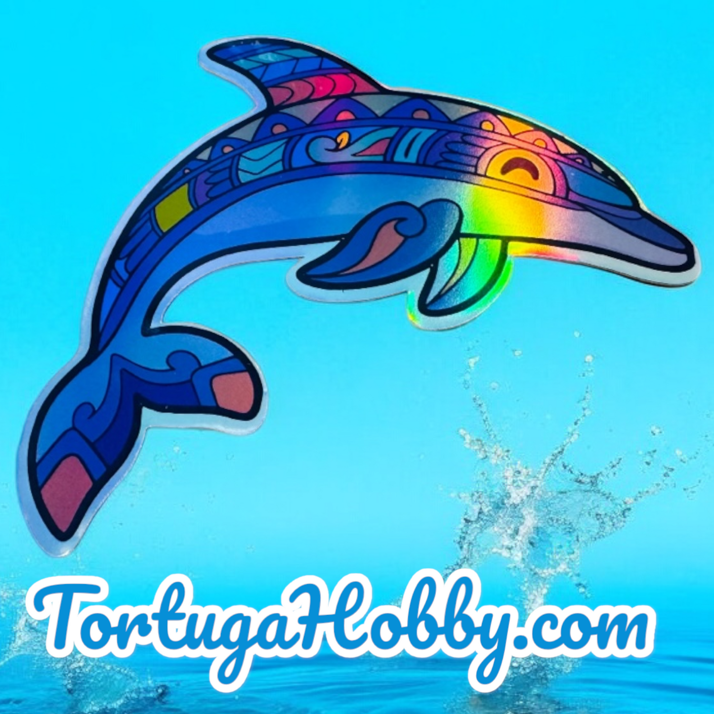 25 Holographic Dolphin Stickers for laptops, Water Bottles, Skateboards, Lockers and More