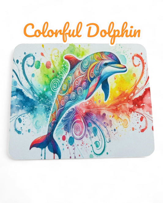 Mouse Pads - Colorful Dolphin - Artisan Mouse Pads