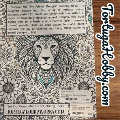 My Animal Designs - Adult Coloring Book. 100+ Pages.