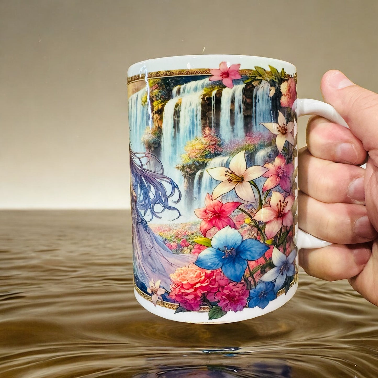 Coffee Cup - Waterfalls Anime Artisan Coffee Mug