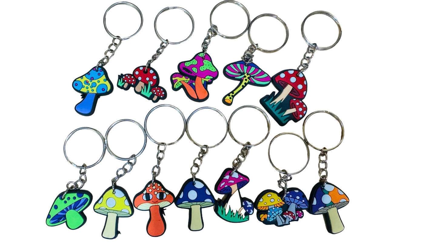 Keyring - Mushroom Sticker & Keyring Gift Pack