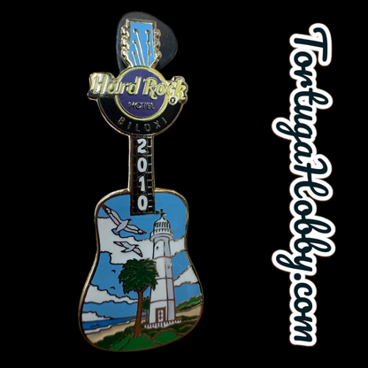 2010 - Hard Rock Cafe - Biloxi Lighthouse Guitar - Only 300 Pin Limited Edition