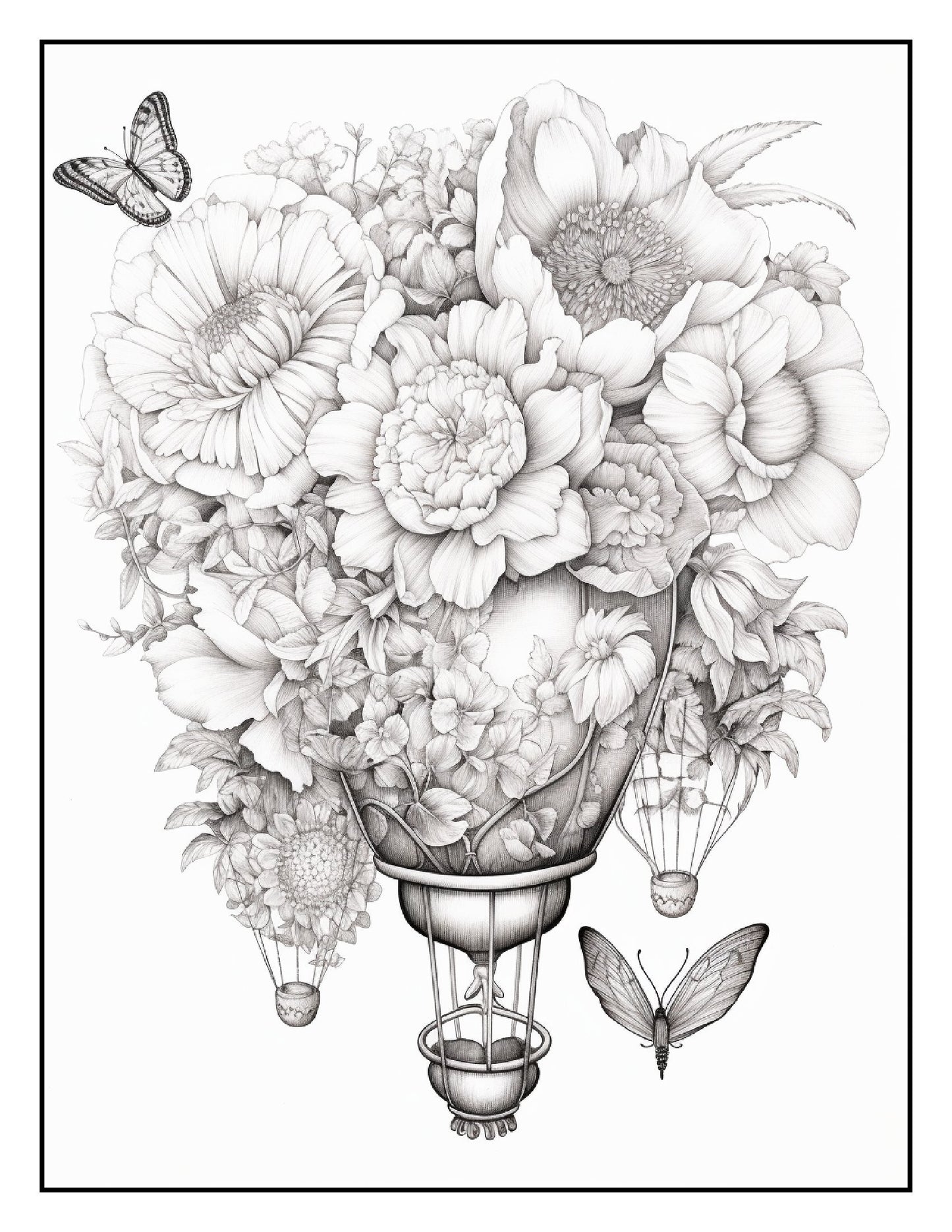 Coloring Book - Hot Air Balloon Bouquets