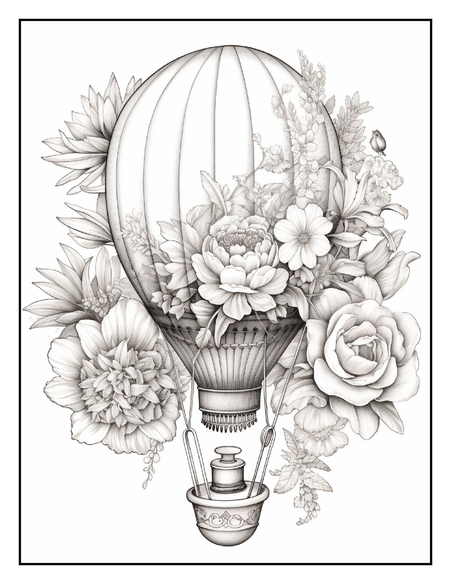 Coloring Book - Hot Air Balloon Bouquets