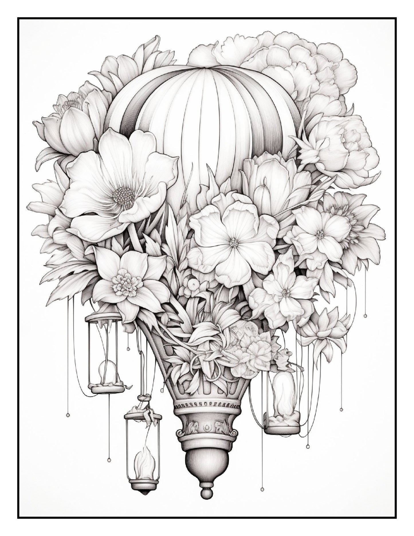 Coloring Books - Hot Air Balloon Bouquets (Digital)