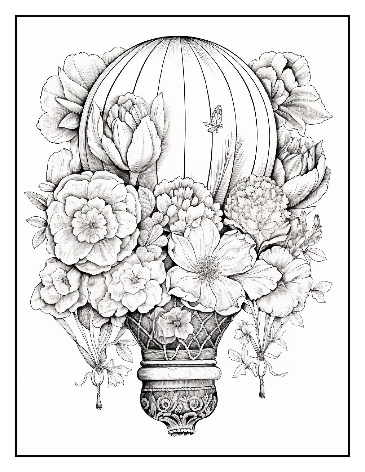 Coloring Book - Hot Air Balloon Bouquets