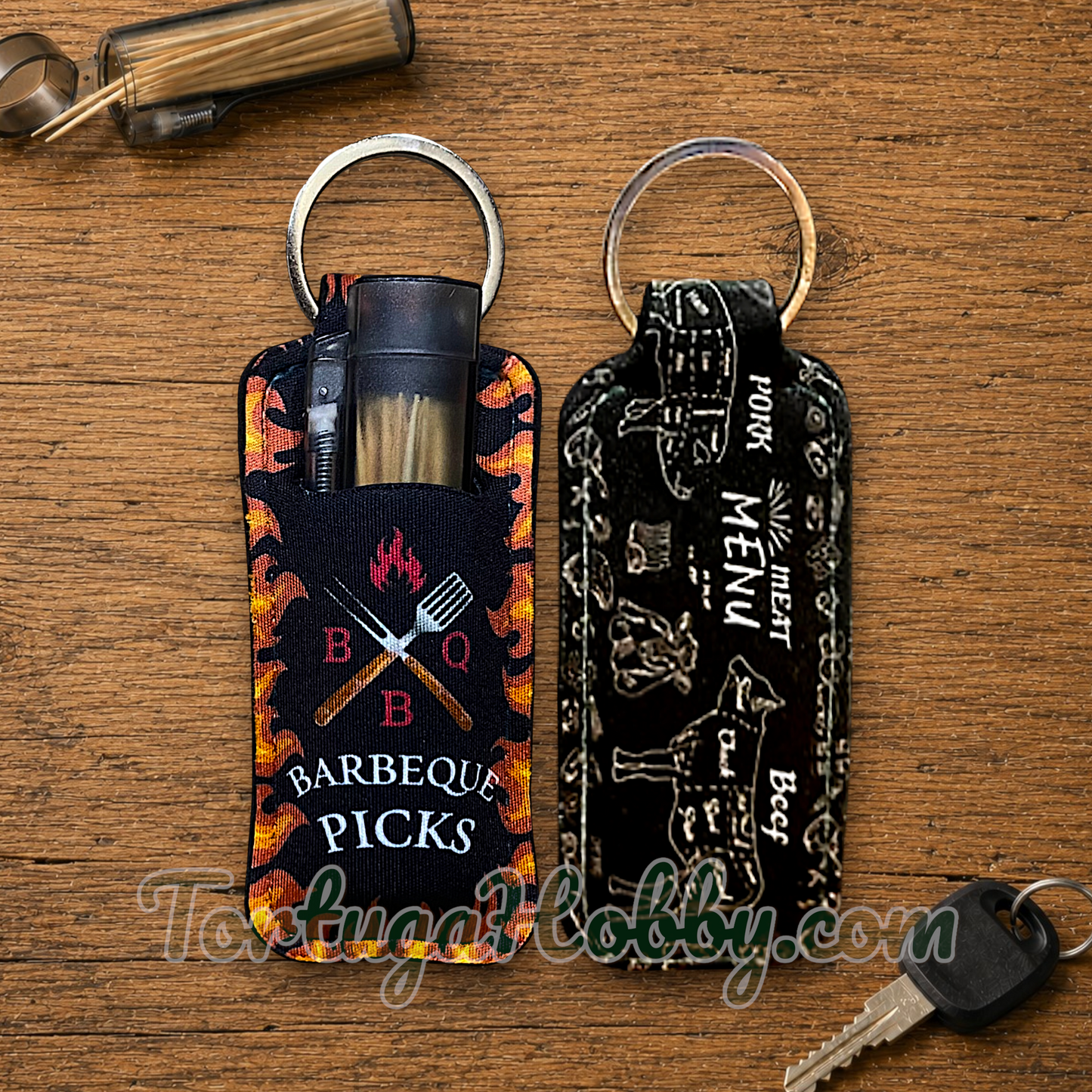 Toothpick Buddys™ Keychain Toothpick Holder | Portable Toothpick Cases