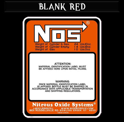 NOS Bottle Nitrous Oxide Racing Label Decals Stickers