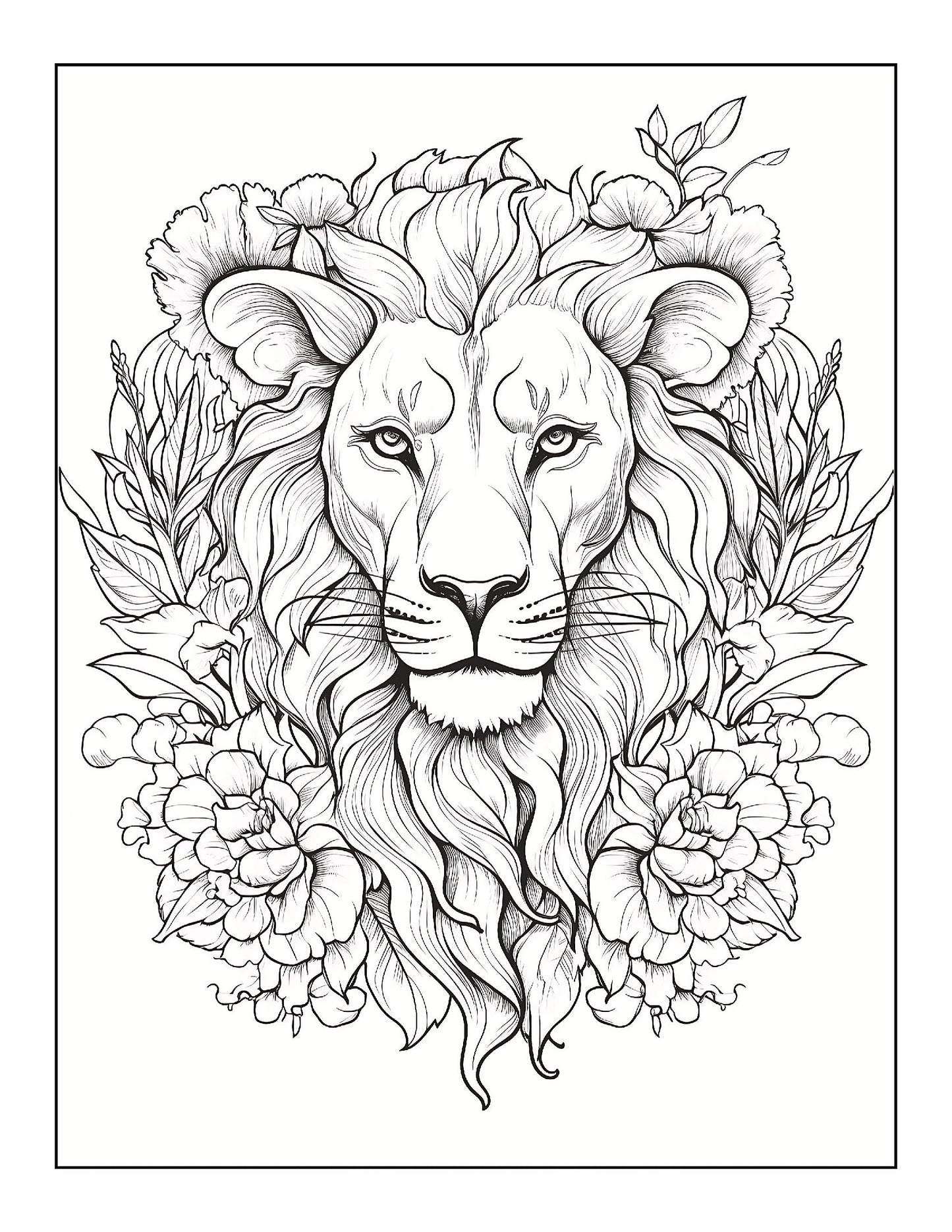 Coloring Book - Blossoms & Beasts