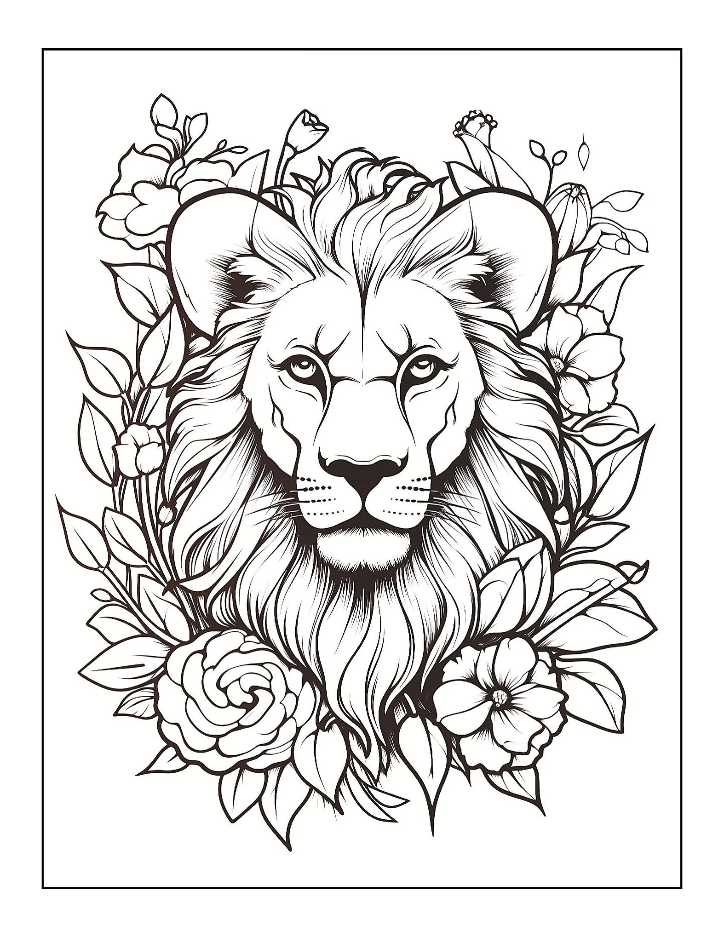 Coloring Book - Blossoms & Beasts