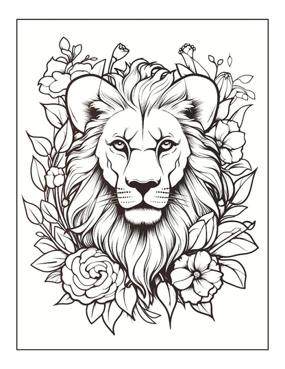 Coloring Book - Blossoms & Beasts