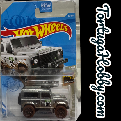 2020 - Hot Wheels Silver  ZAMAC Land Rover Defender 90