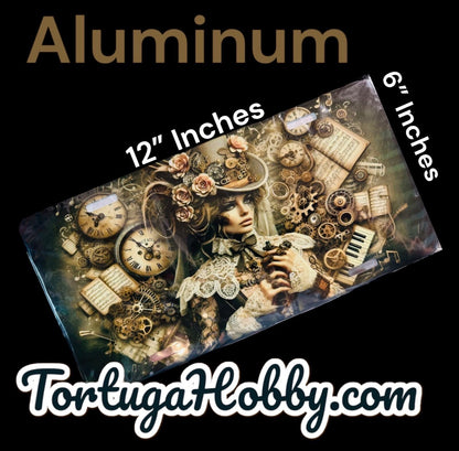 Plates - The Timekeeper Exclusive Art - Front License / Vanity Plate - Steampunk Artwork