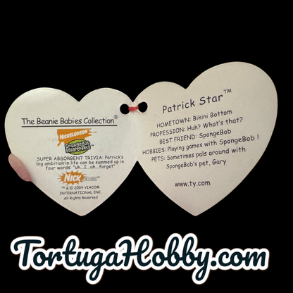 2004 - Ty Beanie Baby- SpongeBob Patrick Star Best Day Ever Bikini Bottom Nickelodeon