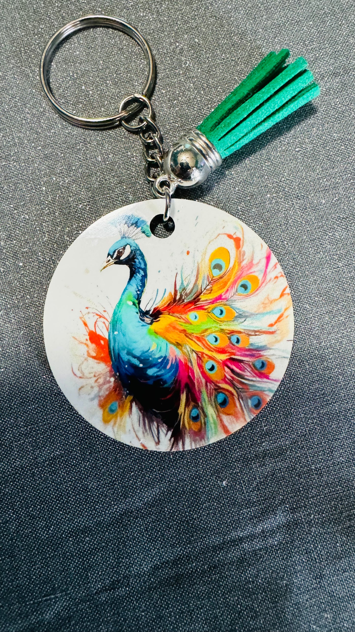 Keychain - Peacock Artisan Keyring Keychain - Unique Gift Idea