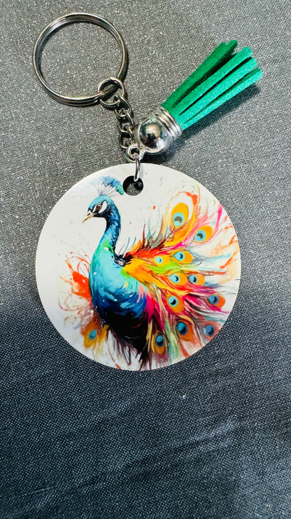 Keychain - Peacock Artisan Keyring Keychain - Unique Gift Idea