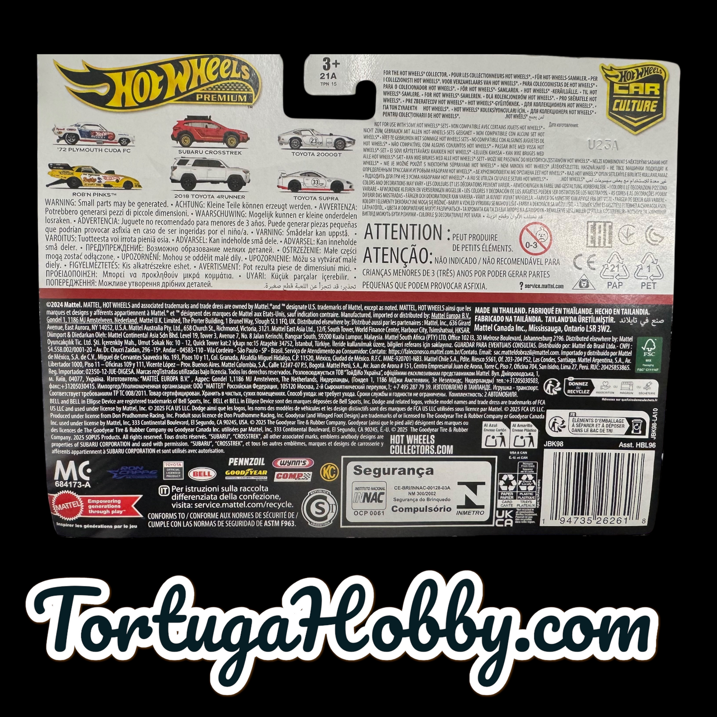 2025 - Hot Wheels 2 pack Subaru Crosstrek , 2018 Toyota 4Runner