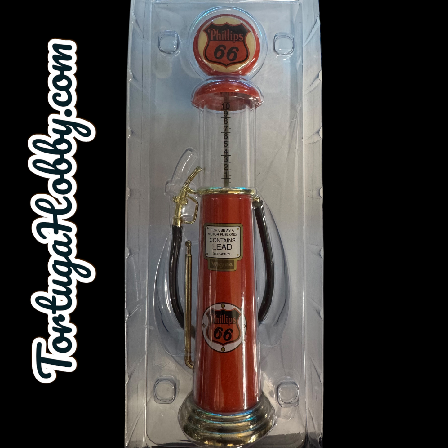 Die Cast Metal Phillips 66 1920s Style Gas Pump - Orange