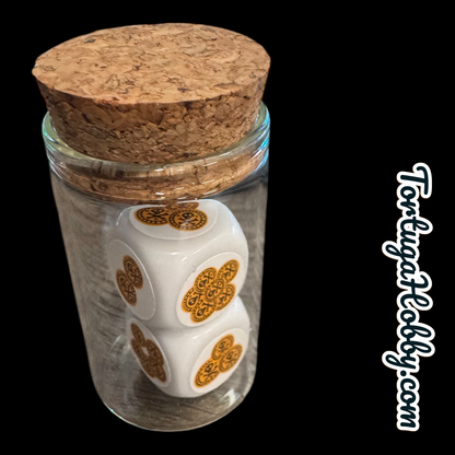 Pirates D6 Set - Includes 2 D6 Dice In Glass Vial