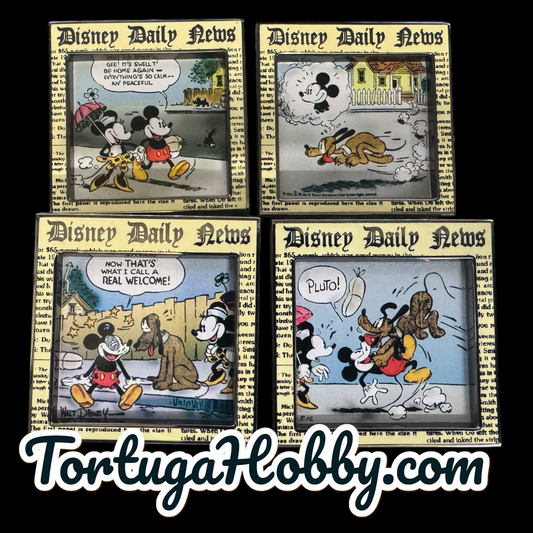2001 - Walt Disney Collectible Comic Strip Pins - Set Of 4.